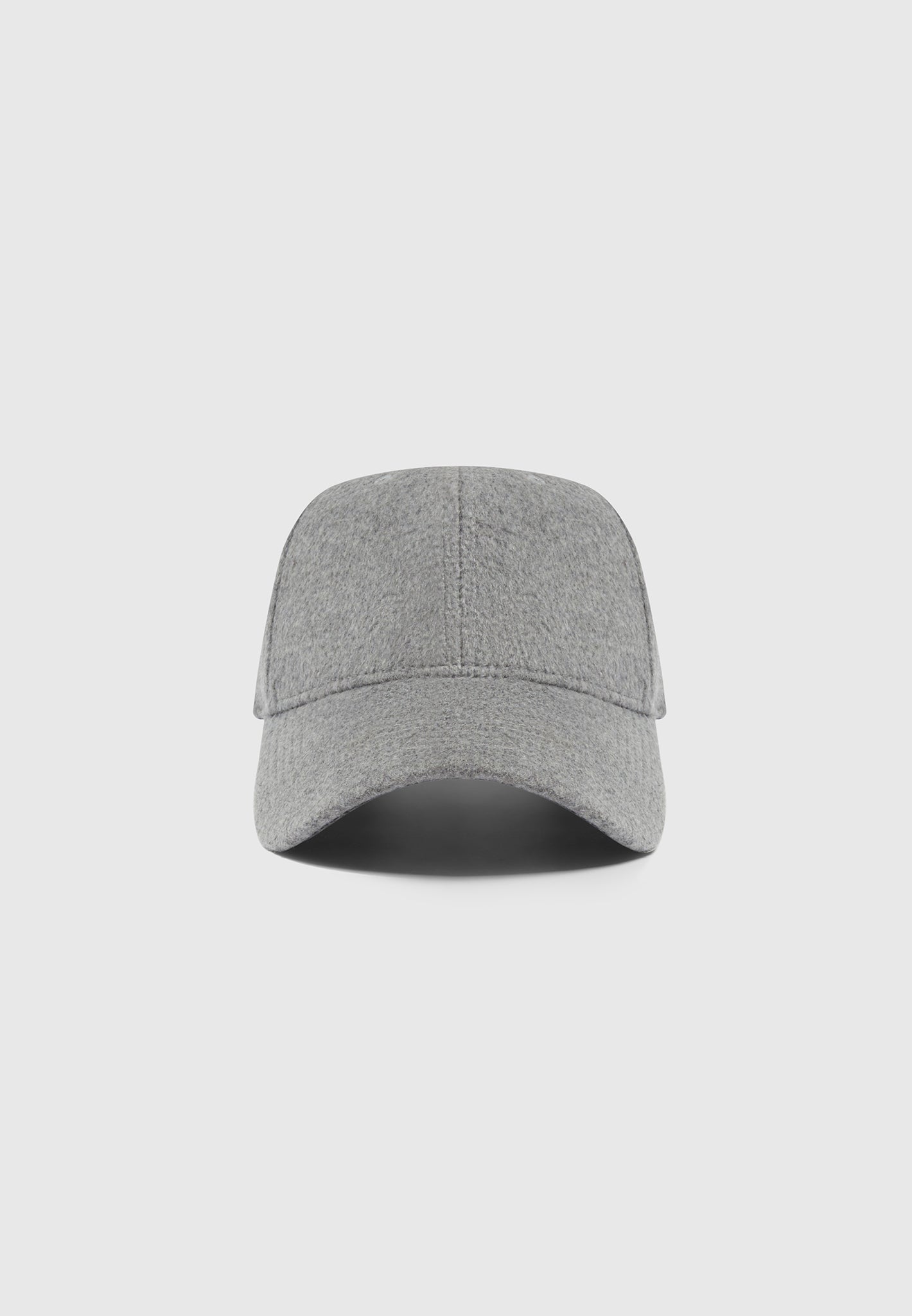Textured Wool Blend Cap - Light Grey