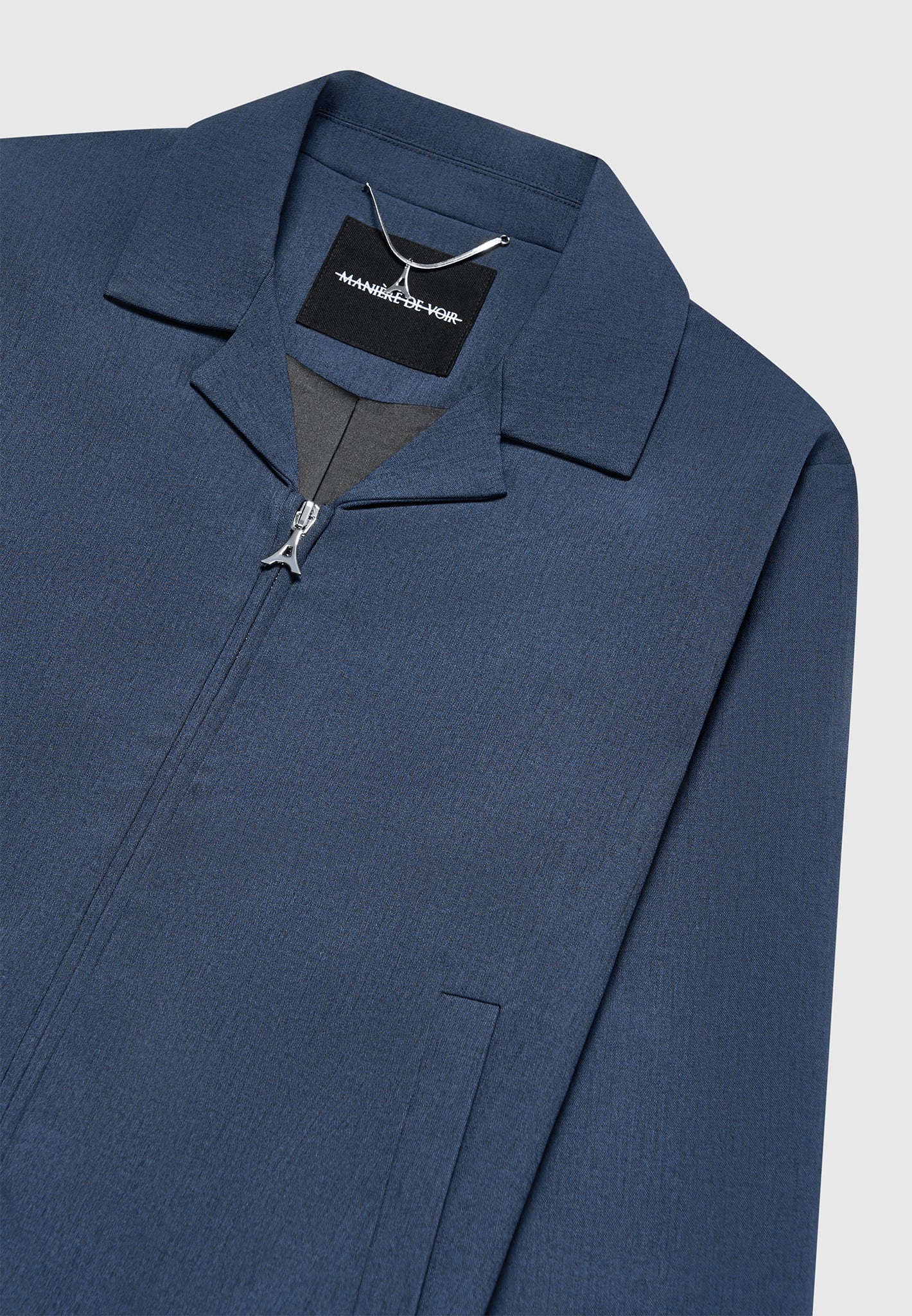 Revere Collar Jacket - Blue