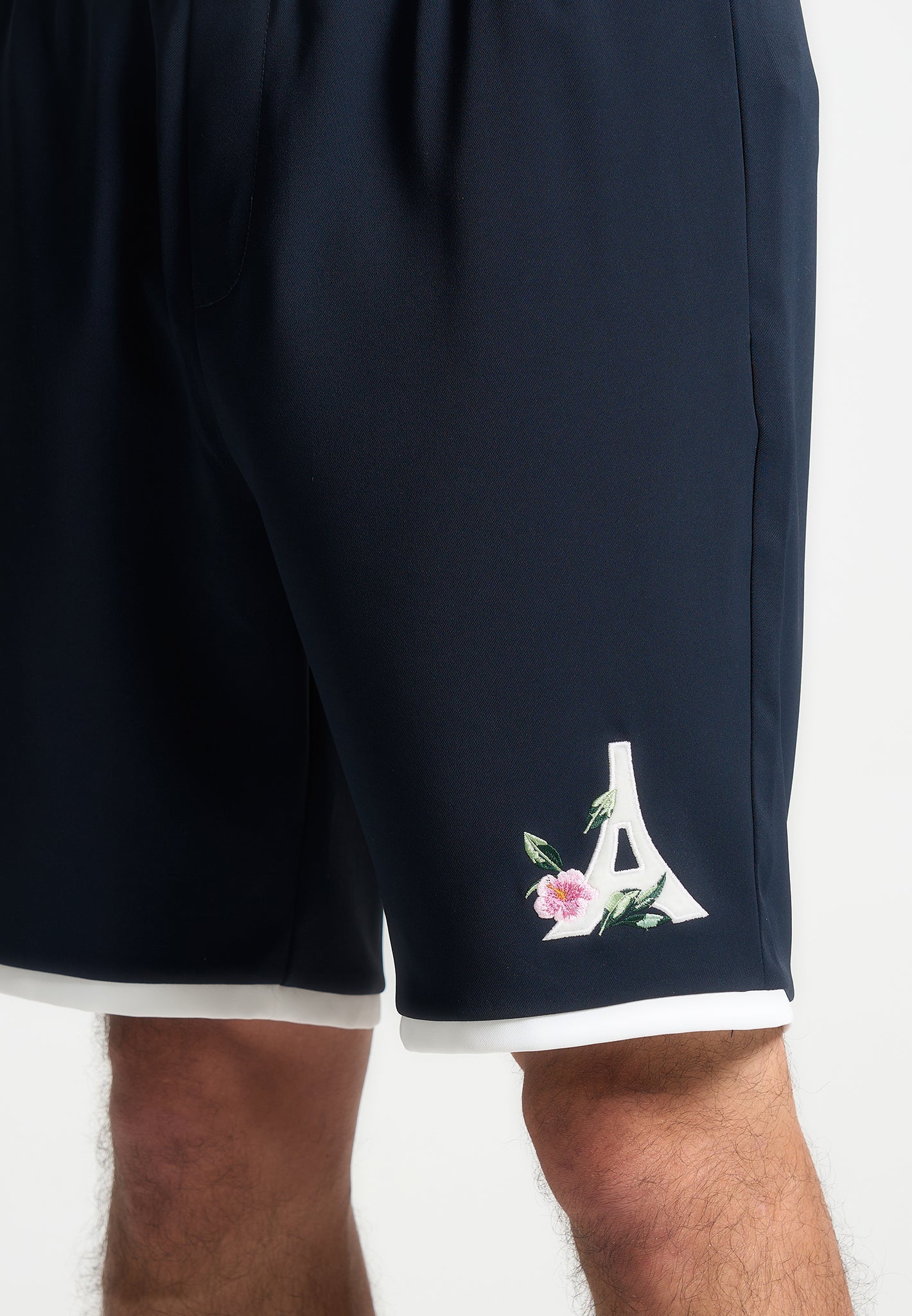 Velvet Eiffel Shorts - Navy/White