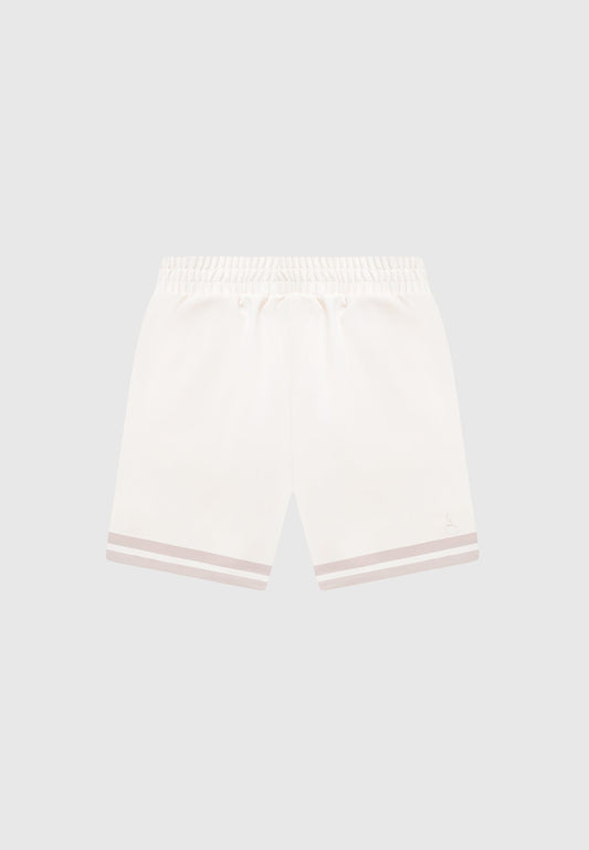 Floral Border Shorts - Cream