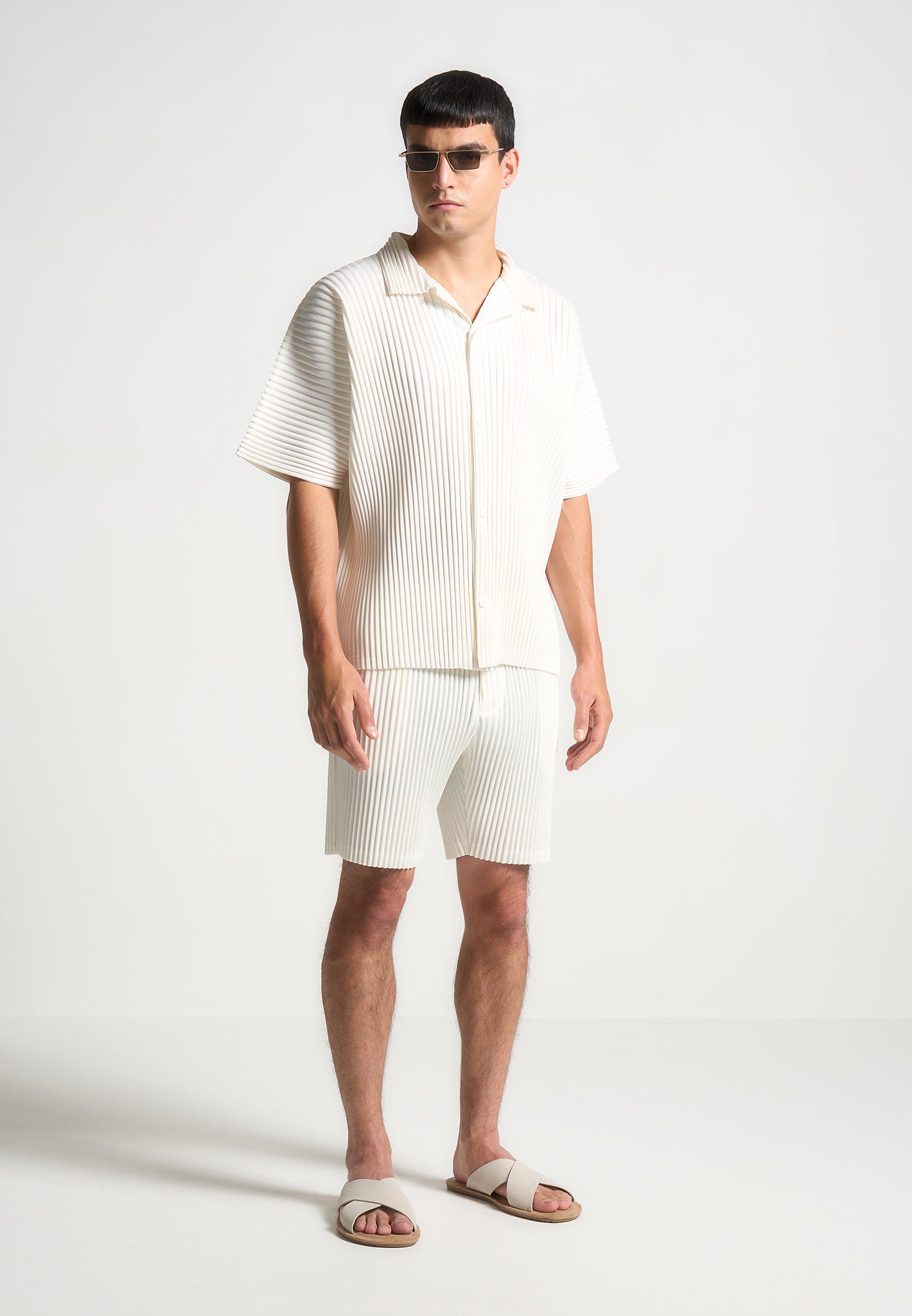Pleated Shorts - Off White